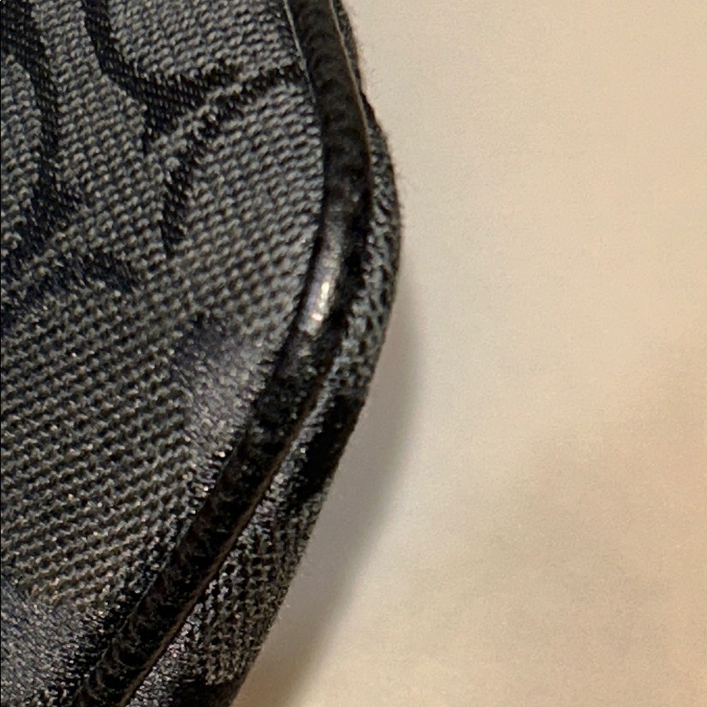 Coach Black Signature Wristlet with Silver Emblem - Picture 6 of 12